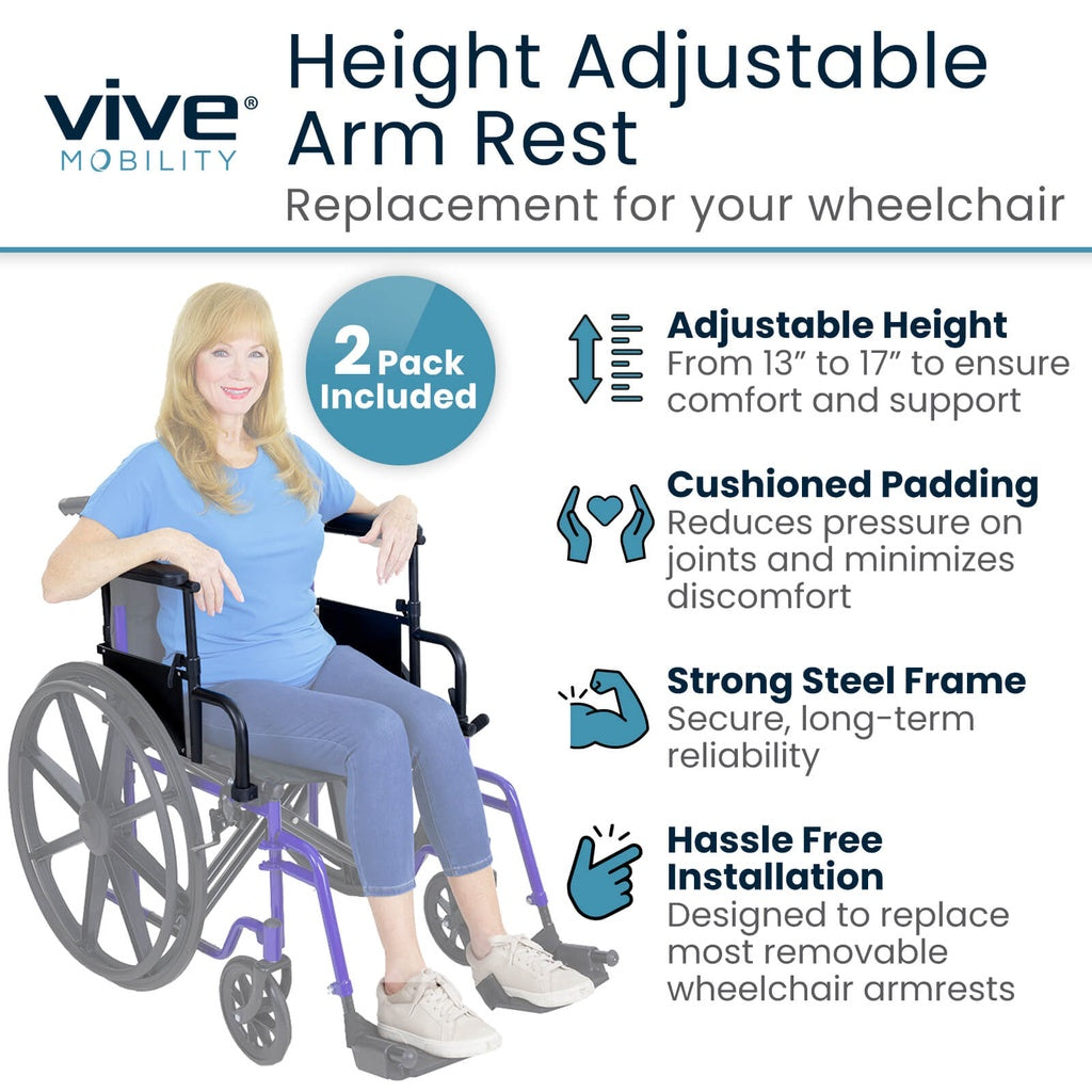 Height Adjustable Wheelchair Armrests