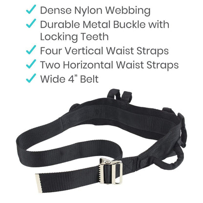 Transfer Belt with Handles - Metal Buckle