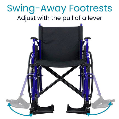 Heavy Duty Wheelchair (20", 400 lbs)