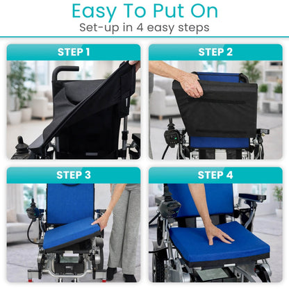 Power Wheelchair Seat Cover and Cushion