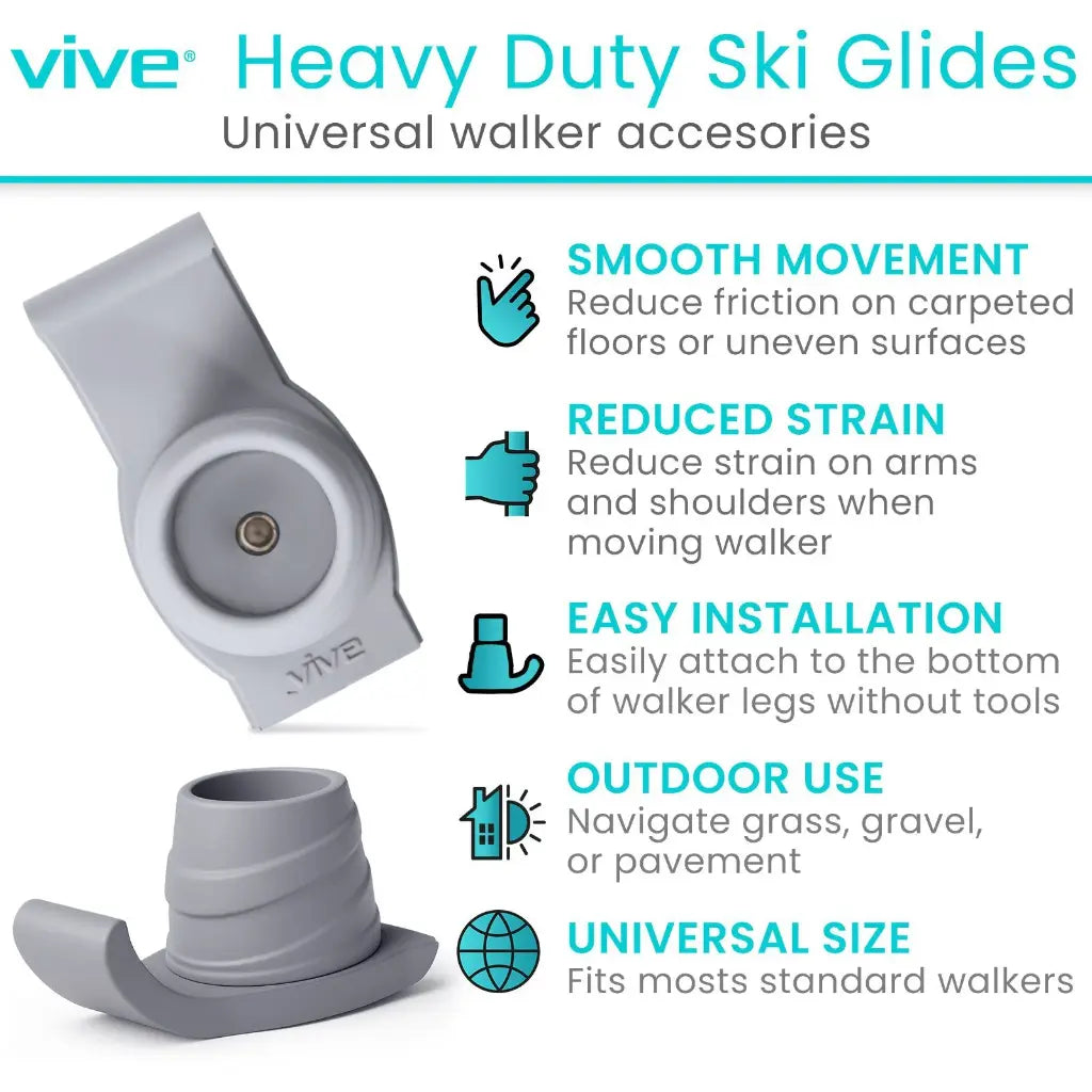 Walker Ski Glides Heavy Duty